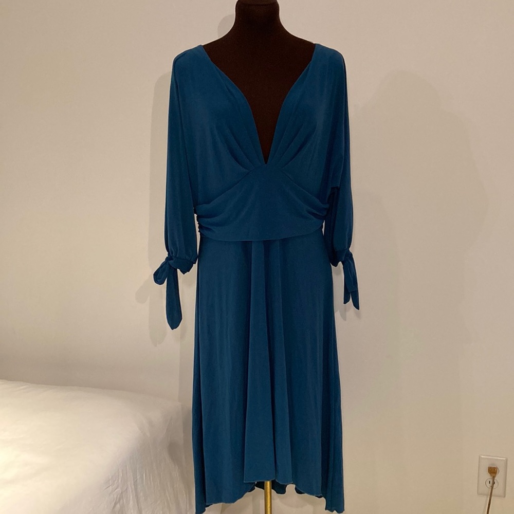 Sacred threads dress teal Mai Tai size large